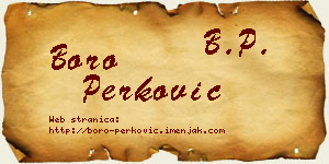 Boro Perković vizit kartica